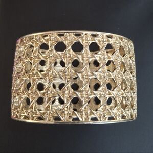 Banana Republic Gold Tone Statement Lattice Cuff Bracelet